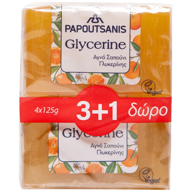 ΠΑΠΟΥΤΣΑΝΗΣ ΣΑΠΟΥΝΙ ΓΛΥΚΕΡΙΝΗΣ 125ΓΡ (3+1)ΠΡΟΣΦ.