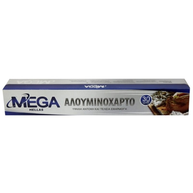 MEGA ΑΛΟΥΜΙΝΟΧΑΡΤΟ 30ΜΕΤ 1Χ25ΤΕΜ