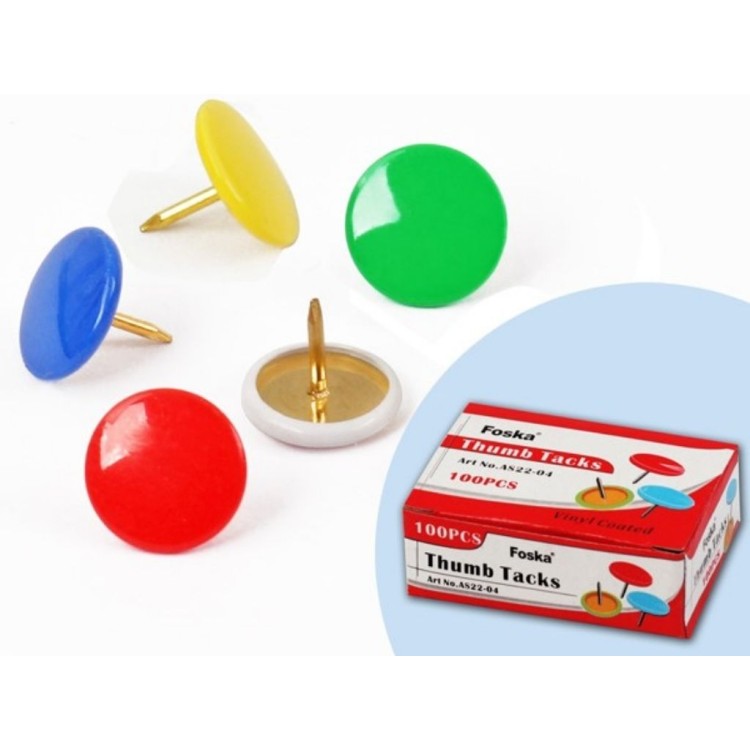 FOSKA ΠΙΝΕΖΕΣ ΧΡΩΜ/ΤΕΣ 10X100ΤΕΜ