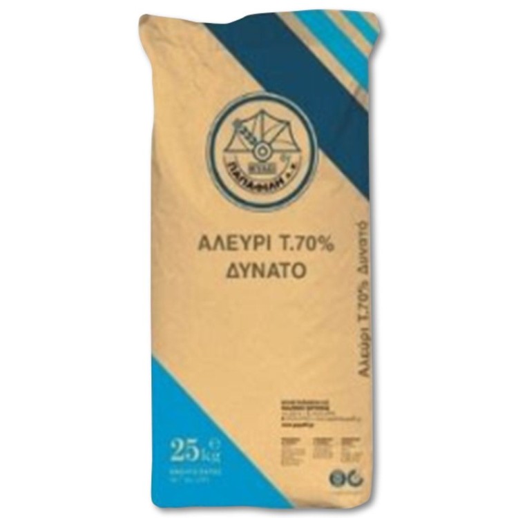 ΠΑΠΑΦΙΛΗ ΑΛΕΥΡΙ 70% ΔΥΝΑΤΟ 25ΚΙΛ