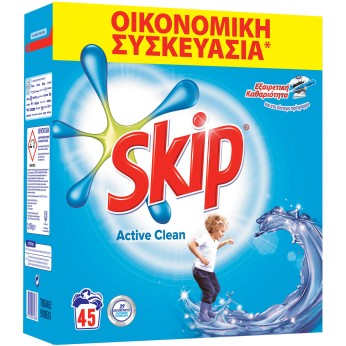 SKIP ΣΚΟΝΗ ΠΛΥΝΤΗΡΙΟΥ ΚΟΥΤΙ ACTIVE CLEAN (ΜΠΛΕ) 50Μ (2,925KG)