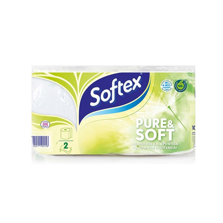 SOFTEX PURE&SOFT Χ/ΥΓΕΙΑΣ 2Φ 24Χ2ΤΕΜ