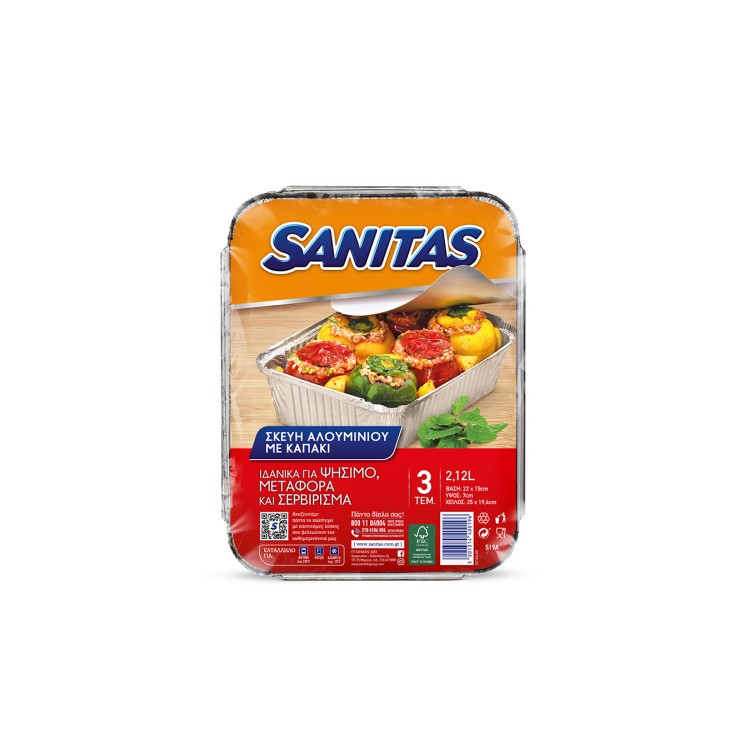 SANITAS ΣΚΕΥΟΣ ΑΛΟΥΜΙΝΙΟΥ ΜΕΓΑΛΟ ΜΕ ΚΑΠΑΚΙ S19 3TEM.