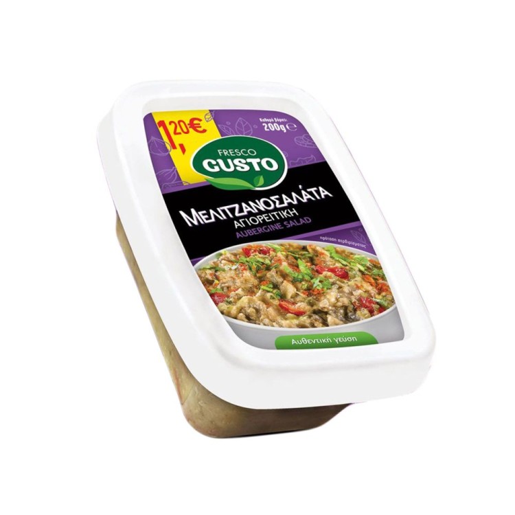 FRESCO GUSTO ΜΕΛΙΤΖΑΝΟΣΑΛΑΤΑ 200ΓΡ 6ΤΕΜ 1,2ΚΙΛ