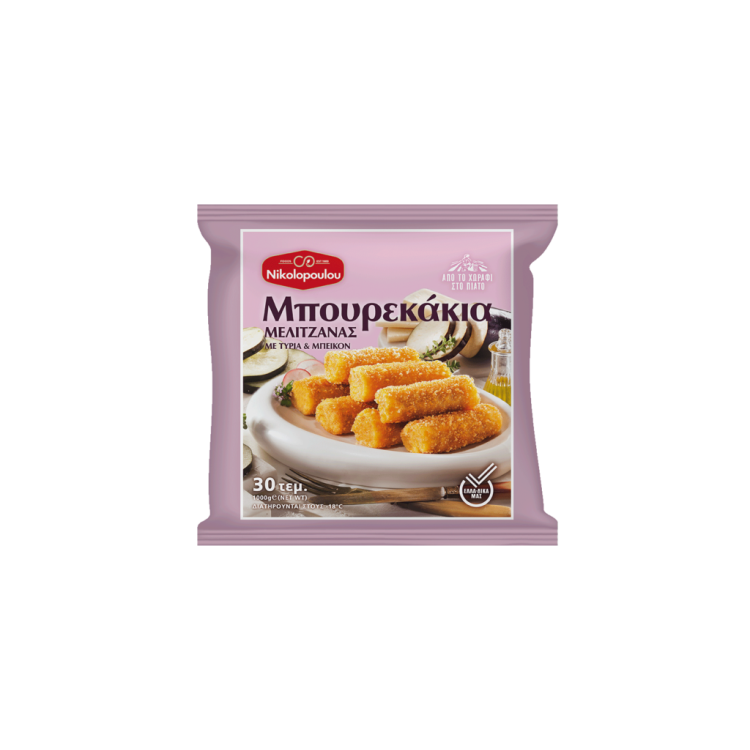 NIKOLOPOULOU ΜΠΟΥΡΕΚΑΚΙΑ ΜΕΛΙΤΖΑΝΑΣ 6Χ1,05KG (30ΤΕΜ.) Μ.Μ