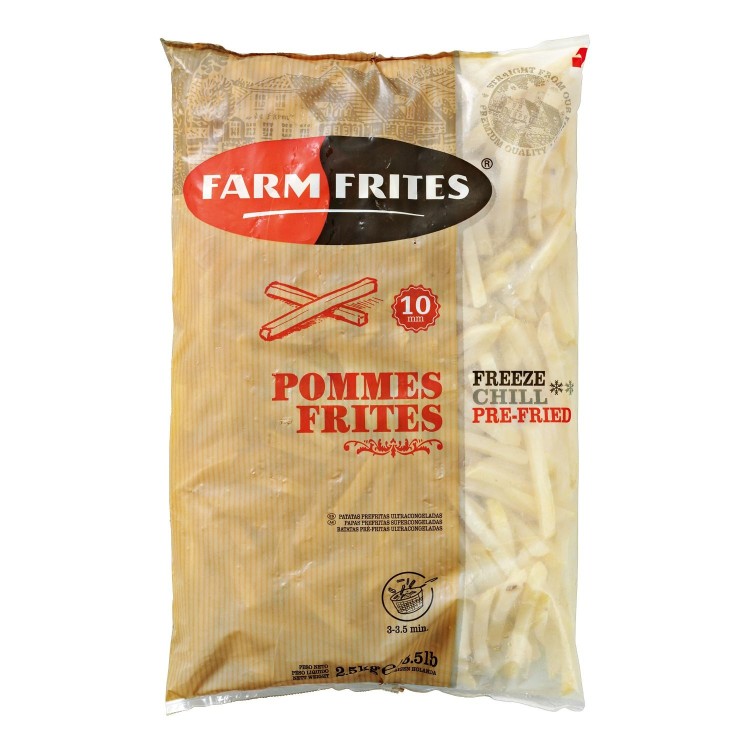 FARM FRITES ΠΑΤΑΤΕΣ ΚΑΤΕΨ. 10mm (5X2.5KG) ΟΛΛΑΝΔΙΑΣ