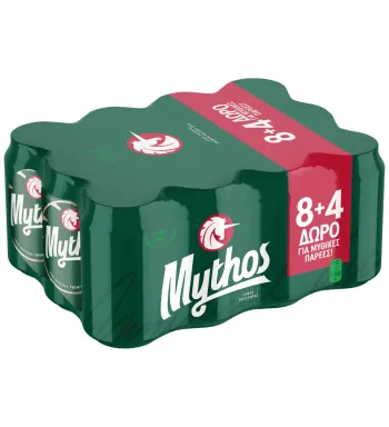 ΜΥΘΟΣ ΜΠΥΡΑ 2X12(8+4) 330ML