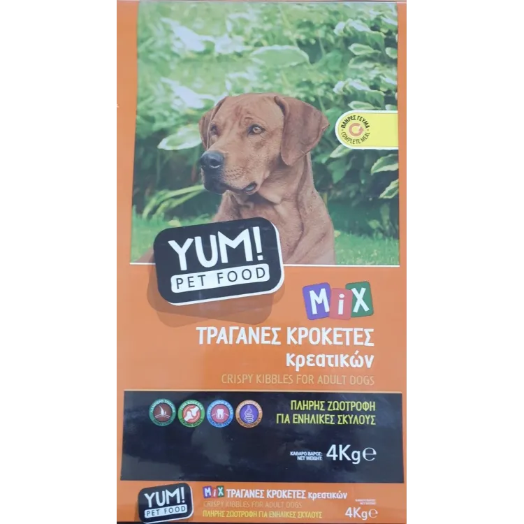 YUM DOG ΣΚΥΛΟΤΡΟΦΗ ΞΗΡΑ (ΜΙΧ) 4Χ4KG