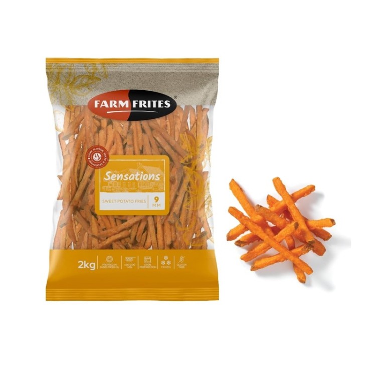 FARM FRITES ΓΛΥΚΟ-ΠΑΤΑΤΕΣ ΚΑΤΕΨ. 9ΜΜ (5X2KG) ΟΛΛΑΝΔΙΑΣ