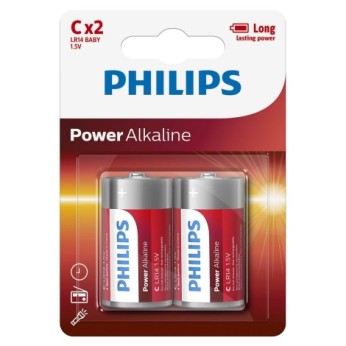 PHILIPS ΜΠΑΤΑΡΙΑ POWER ΑΛΚΑΛΙΚΗ C 12Χ2TEM