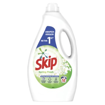 SKIP ΥΓΡΟ ΠΛΥΝΤΗΡΙΟΥ SPRING FRESH (ΠΡΑΣ) 4Χ52ΜΕΖ.(2,60L) SKIP ΥΓΡΟ ΠΛΥΝΤΗΡΙΟΥ SPRING FRESH (ΠΡΑΣ) 4Χ52ΜΕΖ.(2,60L)