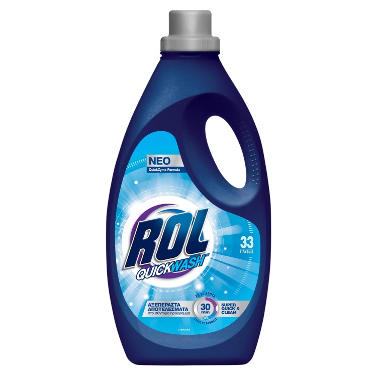 ROL QUICKWASH ΥΓΡΟ ΠΛΥΝΤΗΡΙΟΥ 33Μ -40% 8Χ1600ML