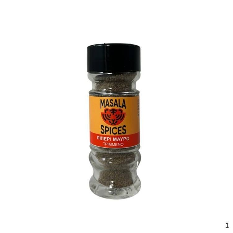 MASALA SPICES ΠΙΠΕΡΙ ΜΑΥΡΟ ΤΡΙΜΜΕΝΟ ΓΥΑΛΙΝΟ ΒΑΖΟ 8Χ40γρ
