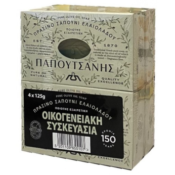 ΠΑΠΟΥΤΣΑΝΗΣ ΣΑΠΟΥΝΙ ΠΡΑΣΙΝΟ (4ΠΛΟ) 12Χ4Χ125ΓΡ