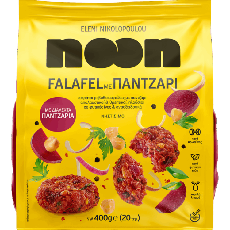 NIKOLOPOULOU NOON FALAFEL ΜΕ ΡΕΒΙΘΙΑ&ΠΑΝΤΖΑΡΙ 14Χ400GR