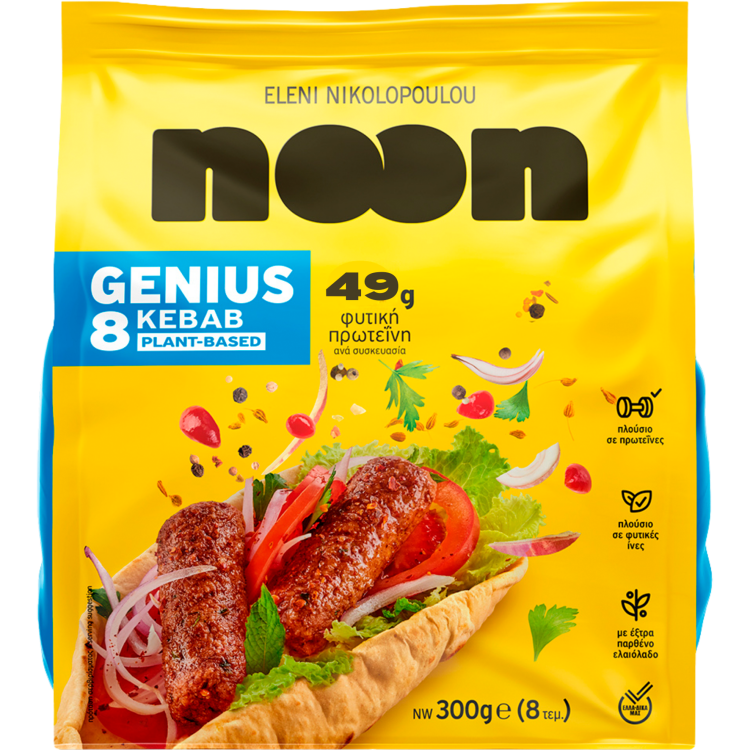 NIKOLOPOULOU NOON GENIUS KEBAB PLANT-BASED 14Χ300GR