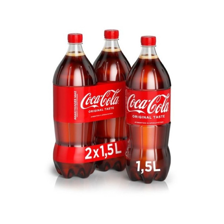 COCA COLA 1,5LT (ΔΙΠΛΗ,ΟΙΚΟΓΕΝΕΙΑΚΗ ΣΥΣΚΕΥΑΣΙΑ) 3Χ2Χ1,5ΛΙΤ