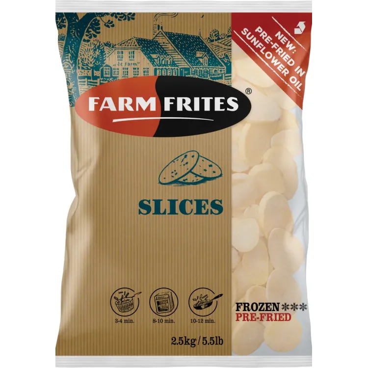 FARM FRITES ΠΑΤΑΤΕΣ SLICES ΚΤΨ 5Χ2,5ΚΙΛ