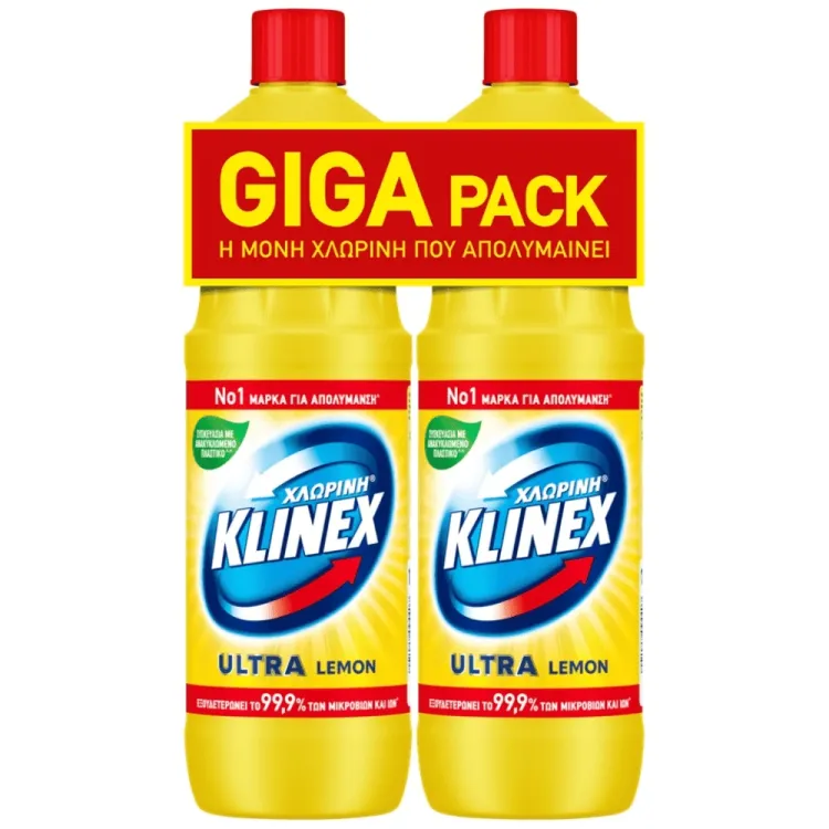 KLINEX ΧΛΩΡΙΝΗ ULTRA LEMON 6Χ2Χ1250ΓΡ(2η, GIGA PACK)