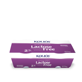 ΚΟΛΙΟΣ LACTOSE FREE ΓΙΑΟΥΡΤΙ ΣΤΡΑΓΓΙΣΤΟ  6Χ2Χ170γρ (2%)
